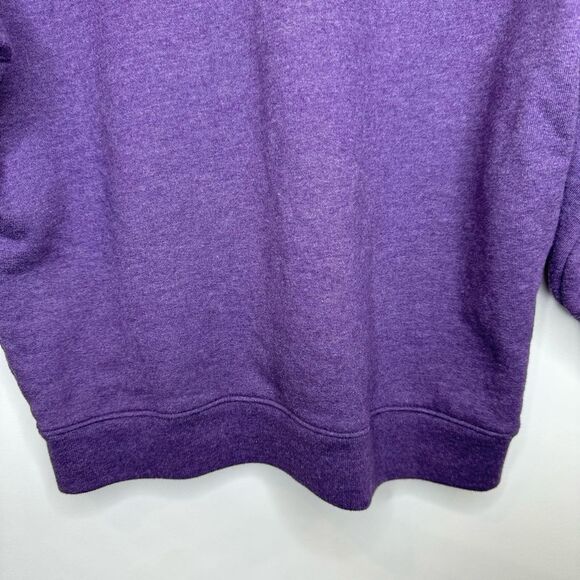 AGOLDE Thora Sweatshirt Cropped Grape Heather Crewneck 3/4 Sleeve Sz medium - Picture 8 of 14